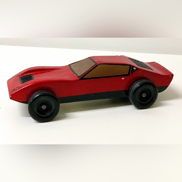 1980s Vintage Hand Crafted Homemade Pinewood Derby Race Car - Picture 2 of 15